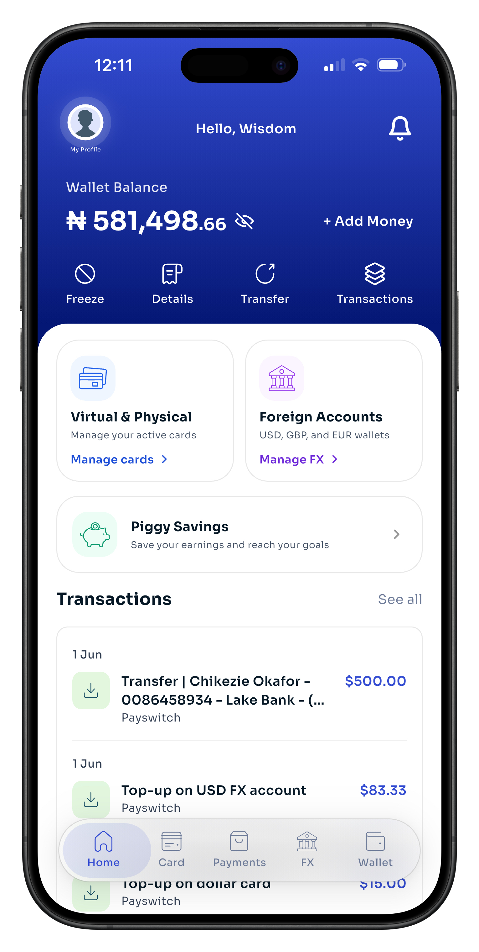 Payswitch Home